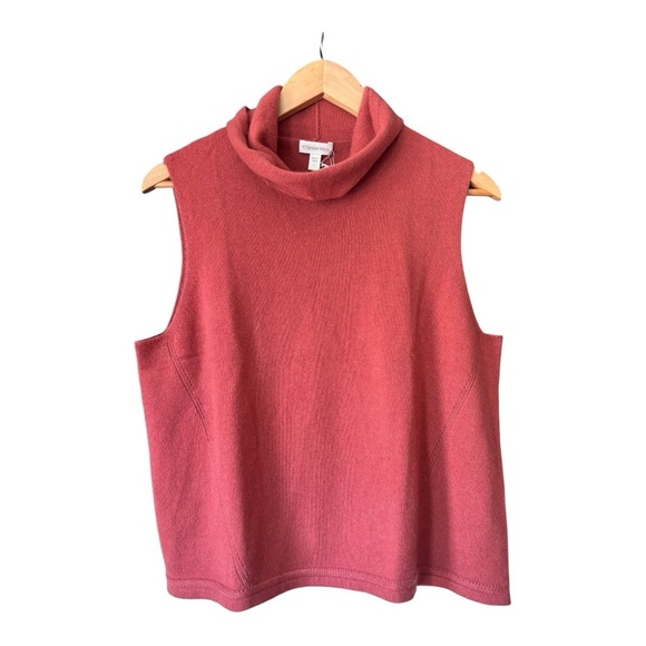 Garnet Hill Sweaters - Garnet Hill Cashmere Turtleneck Sweater Tank Sleeveless Size L Layering